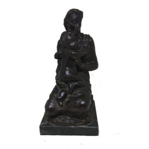 Figura Maternidad En Petit Bronce Con Doble Sello A151 - Imagen 1